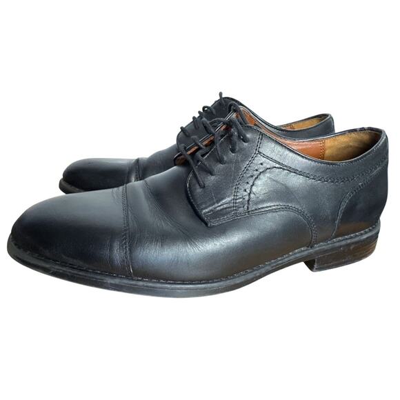 Johnston & Murphy Banning XC4 Sz 10.5 Black Leather Cap Toe Waterproof Calfskin - Picture 1 of 10